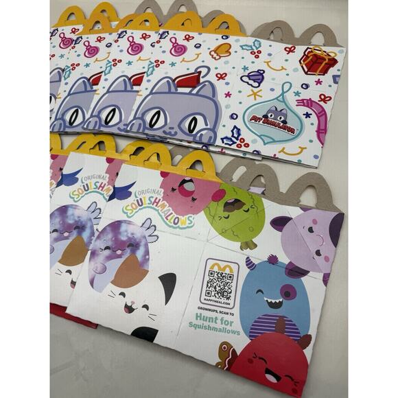 McDonald's 2025 Squishmallows and Pet Simulator EMPTY Happy Meal BOXES 8pcs READ - Picture 3 of 8